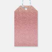 おとぎ話ピンクのグリッタースウィート16パーティー好意 ギフトタグ (裏面)