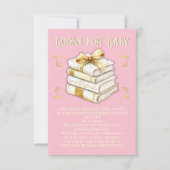 おとぎ話ピンクブックスベビー 招待状 (正面)