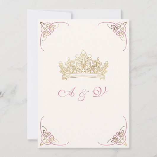 おとぎ話ファンタジーストーリ結婚ブック 招待状 (裏面)