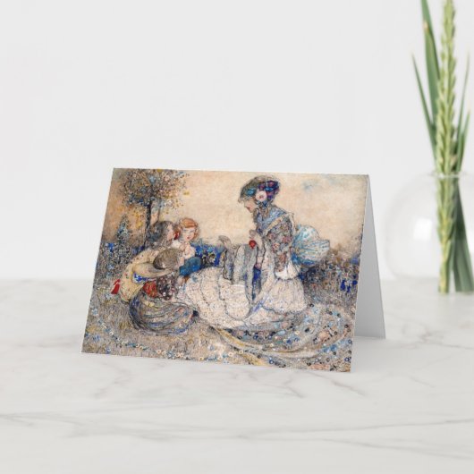 おとぎ話フランスのの母アニーが物語る ノートカード (正面)