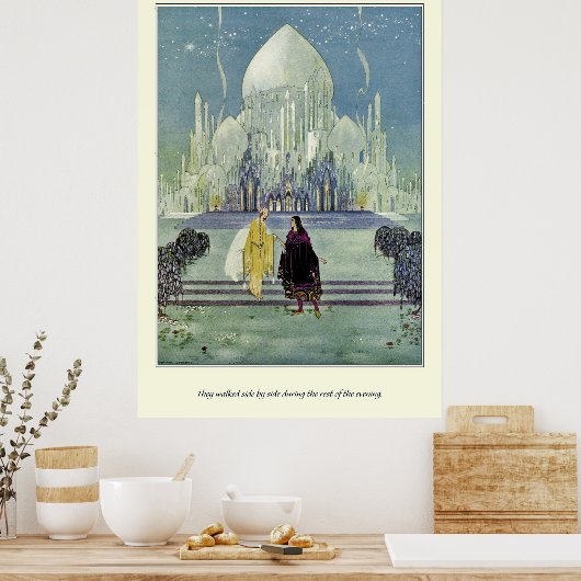 おとぎ話フランスの：彼らは並んで歩いた ポスター (キッチン)