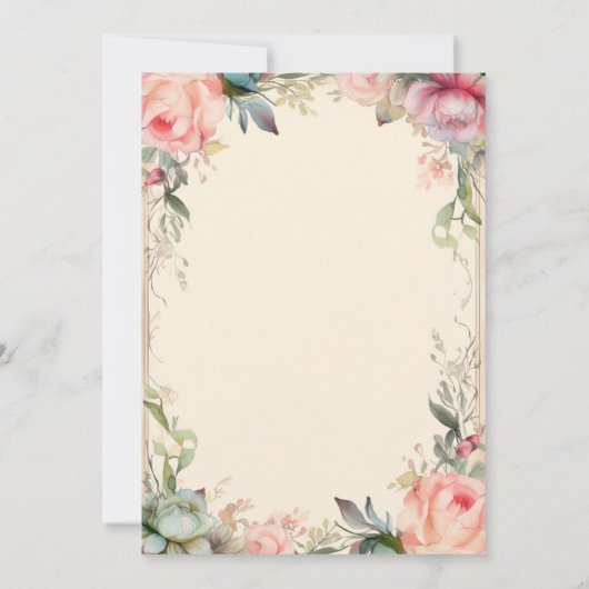 おとぎ話フローラ21歳の誕生日 招待状 (裏面)