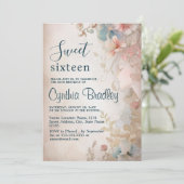 おとぎ話フローラSweet sixteen誕生日パーティー 招待状 (スタンド正面)