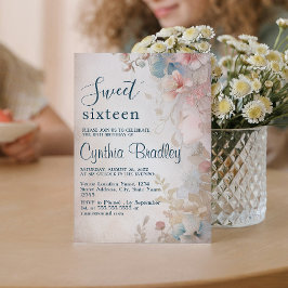 おとぎ話フローラSweet sixteen誕生日パーティー 招待状