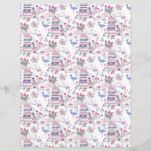 おとぎ話ブックキャッスルホワイトスクラップブック紙 (裏面)