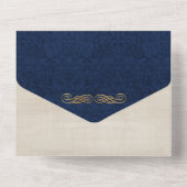 おとぎ話ブルードラゴン結婚スクロール オールインワン招待状 (裏面)