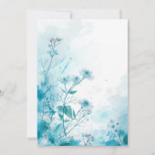 おとぎ話ブルーフラワーキッズバースデーパーティー 招待状 (裏面)