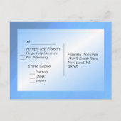 おとぎ話ブルーメニューRSVP p インビテーションポストカード (裏面)