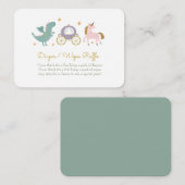 おとぎ話プリンセスおむつ/ワイプラッフルカード エンクロージャーカード (正面/裏面)