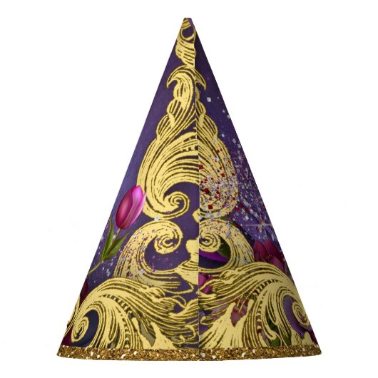 おとぎ話プリンセスガールズバースデーパーティー パーティーハット (裏面)