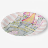 おとぎ話プリンセスキャッスルバースデーパーティー ペーパープレート (アングル)