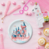 おとぎ話プリンセスキャッスルバースデーパーティー ペーパープレート (パーティー)