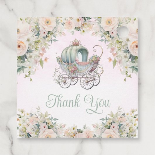 おとぎ話プリンセスキャリッジウォーターカラーフローラ フェイバータグ (裏面)