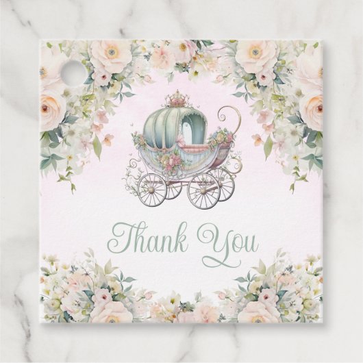 おとぎ話プリンセスキャリッジウォーターカラーフローラ フェイバータグ (正面)