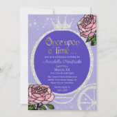 おとぎ話プリンセスキャリッジ&ステンドグラスバラ 招待状 (正面)