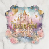 おとぎ話プリンセスベイビーシャワーありがとう フェイバータグ (裏面)