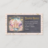 おとぎ話プリンセスベビーシャワーおむつラッフル エンクロージャーカード (正面)