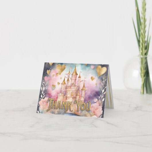 おとぎ話プリンセスベビーシャワー サンキューカード (正面)