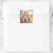 おとぎ話プリンセスラプンツェルと中世の城 スクエアシール (バッグ)