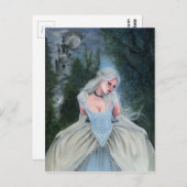 おとぎ話プリンセス城ガラスのスリッパ葉書 ポストカード (正面/裏面)