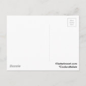 おとぎ話プリンセス城ガラスのスリッパ葉書 ポストカード (裏面)