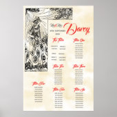 おとぎ話プリンセス座席表（上表） ポスター (正面)