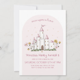 おとぎ話プリンセス誕生日パーティーの招待 招待状