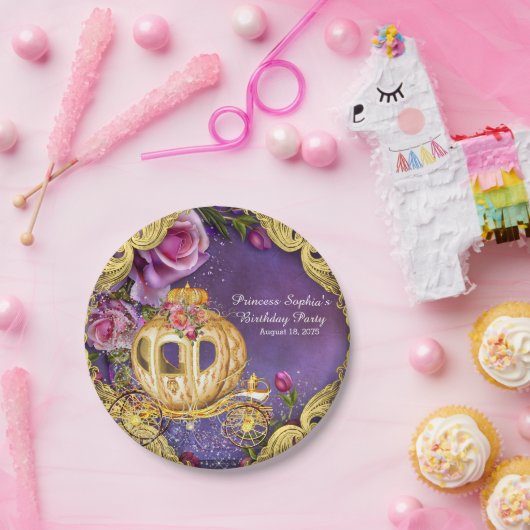 おとぎ話プリンセス誕生日パーティー ペーパープレート (パーティー)