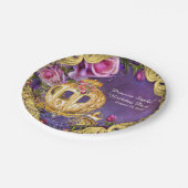 おとぎ話プリンセス誕生日パーティー ペーパープレート (アングル)