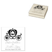 おとぎ話プリンセス馬車と名前をカスタムする ラバースタンプ (押印)