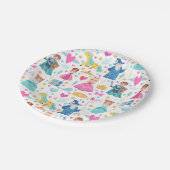 おとぎ話プリンセス騎士ユニコーンウィザードパターン ペーパープレート (アングル)