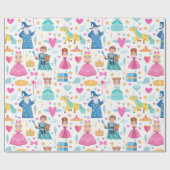 おとぎ話プリンセス騎士ユニコーンウィザードパターン ラッピングペーパー (フラット)