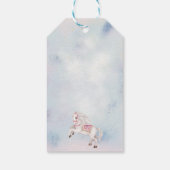 おとぎ話ベビーポニーピンクバルーン星シャワー ギフトタグ (裏面)