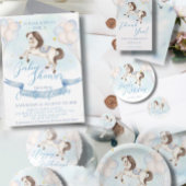 おとぎ話ベビーポニーブルー風船スターシャワー ラウンドシール