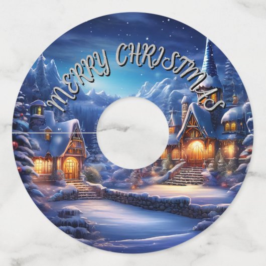 おとぎ話ホリデーシーン ワイングラスタグ (正面)