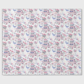 おとぎ話ポップ・アートののアップブックキャッスルホワイト ラッピングペーパー (フラット)