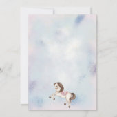 おとぎ話ポニースターズピンクバルーン誕生日パーティー 招待状 (裏面)