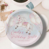 おとぎ話ポニースターズピンクバルーン誕生日パーティー 招待状