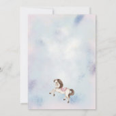 おとぎ話ポニースターピンキーバルーン誕生日パーティー 招待状 (裏面)