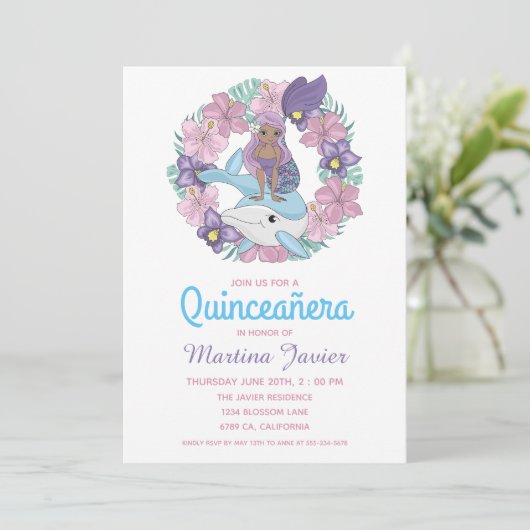 おとぎ話マーメイドクインセアニラ15誕生日 招待状 (スタンド正面)