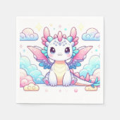 おとぎ話モダンドラゴンベビーシャワー スタンダードカクテルナプキン (正面)