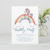 おとぎ話ユニコーンとレインボーバースデーパーティー 招待状 (スタンド正面)