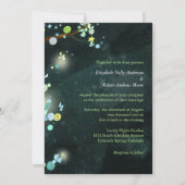 おとぎ話ユニークの木結婚白 招待状 (裏面)