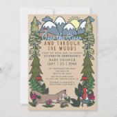 おとぎ話レッドライディングフードベビーシャワー招待状 招待状 (正面)