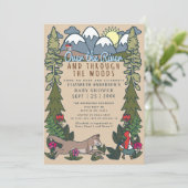 おとぎ話レッドライディングフードベビーシャワー招待状 招待状 (スタンド正面)