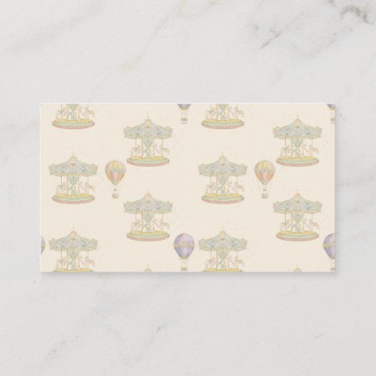 おとぎ話ヴィンテージアミューズメントパークベビーシャワー エンクロージャーカード (裏面)