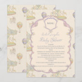 おとぎ話ヴィンテージアミューズメントパークベビーシャワー メニュー (正面/裏面)