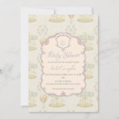 おとぎ話ヴィンテージアミューズメントパークベビーシャワー 招待状 (正面)