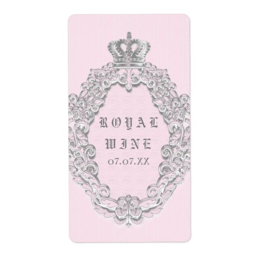おとぎ話ヴィンテージエレガントプリンセスワインラベル ラベル (正面)