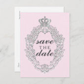 おとぎ話ヴィンテージピンクプリンセスDATEポストカード 案内ポストカード (正面/裏面)